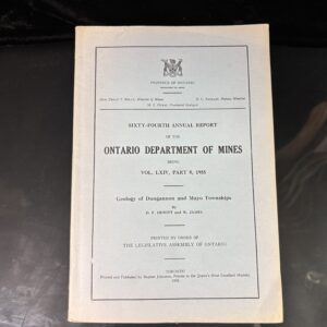Ontario Department of Mines, Vol. LXIV, Part 8 (1955): Geology of Dungannon and Mayo Townships